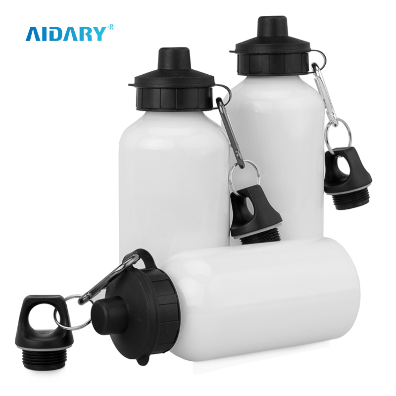 AIDARY 螺旋盖小口铝热升华水瓶带两个盖子
