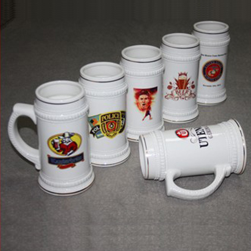 22oz 陶瓷金色边啤酒杯 (20)