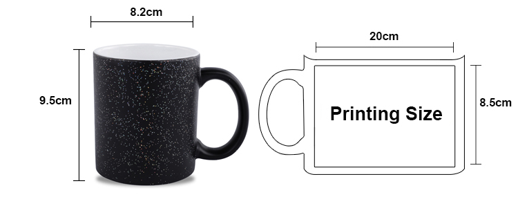 圆形闪光颜色改变杯子尺寸