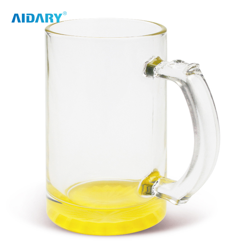 AIDARY 升华 16 盎司渐变彩色透明玻璃杯升华玻璃啤酒杯