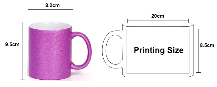 11oz 闪粉杯尺寸