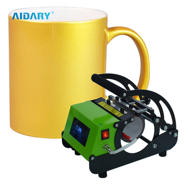 AIDARY 批发空白升华珍珠杯 11oz 光面金色珍珠杯