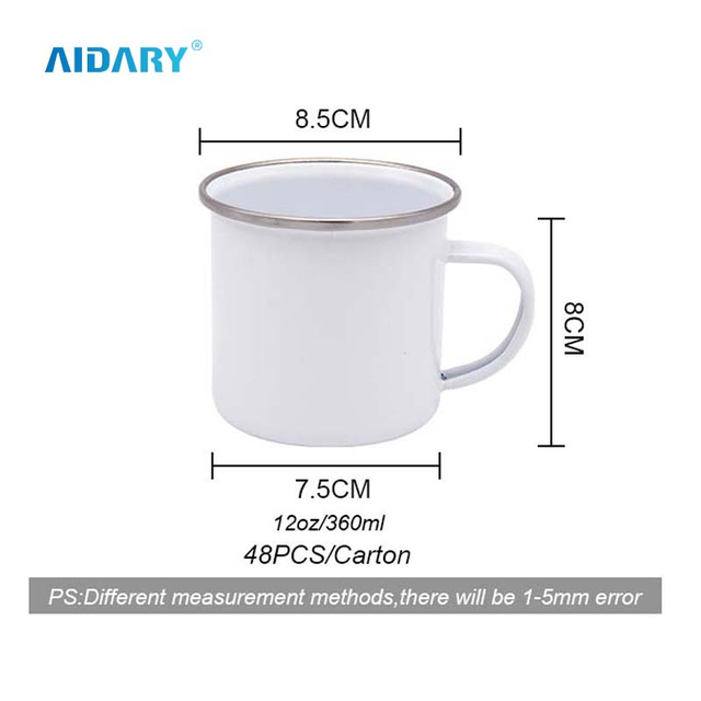 AIDARY 高品质顶级 10 盎司升华金属搪瓷马克杯