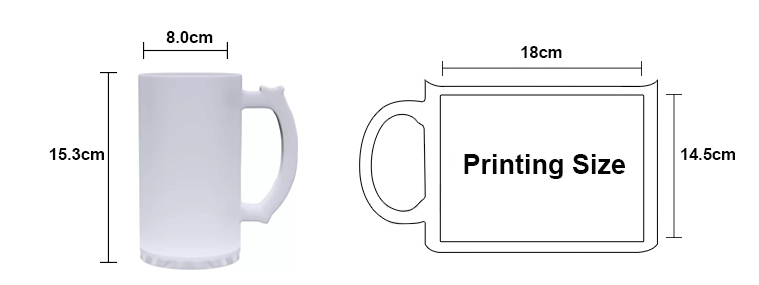 16oz 沙色玻璃啤酒杯尺寸